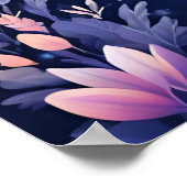 Lila THEMA des verzauberten Waldblasses Poster (Ecke)