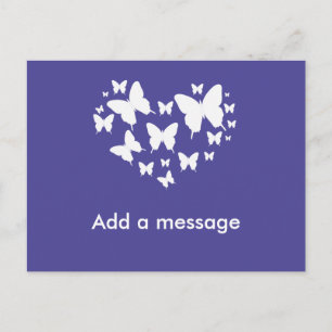Lila Themed Butterfly Postkarte