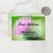 Lila Thistle New Address Ankündigung (Vorderseite/Rückseite Beispiel)