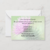 Lila Thistle New Address Ankündigung (Rückseite)