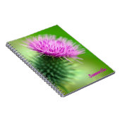 Lila Thistle Spiral Notebook Notizblock (Rechte Seite)