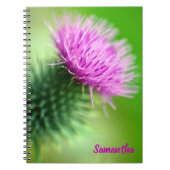 Lila Thistle Spiral Notebook Notizblock (Vorderseite)