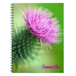 Lila Thistle Spiral Notebook Notizblock