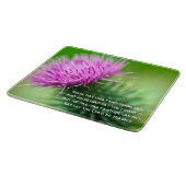 Lila Thistle und Selkirk Grace Schneidebrett (Ecke)