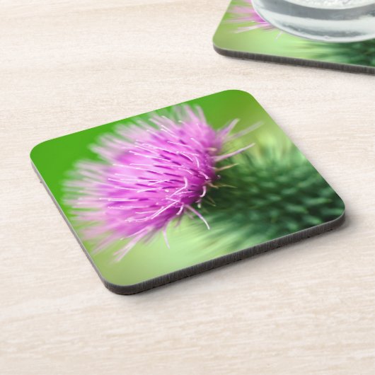 Lila Thistle Untersetzer (Linke Seite)