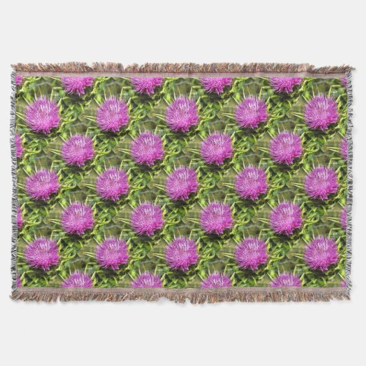 Lila Thistle Wildblume Blumenmuseum Decke (Vorderseite)
