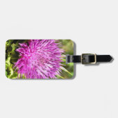 Lila Thistle Wildblume Blumenmuseum Gepäckanhänger (Vorderseite horizontal)