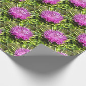 Lila Thistle Wildblume Blumenmuseum Geschenkpapier (Ecke)