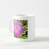 Lila Thistle Wildblume Blumenmuseum Kaffeetasse (Vorderseite Links)