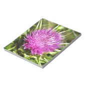 Lila Thistle Wildblume Blumenmuseum Notizblock (Rotiert)