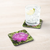 Lila Thistle Wildblume Blumenmuseum Untersetzer (Rechte Seite)