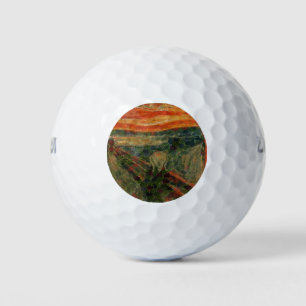 Lila Thistle Wildblume Realistische Kunst Golfball