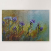 Lila Thistles Alte Meister bemalt Puzzle (Horizontal)