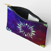 Lila Tie Dye Klein Zubehörtasche (Offen)