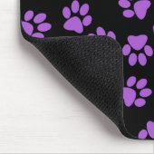 Lila Tierabdrücke Mousepad (Ecke)