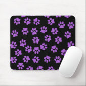 Lila Tierabdrücke Mousepad (Mit Mouse)