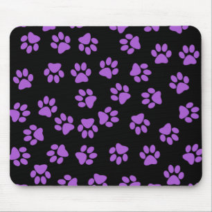 Lila Tierabdrücke Mousepad