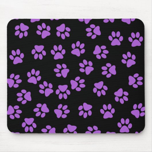 Lila Tierabdrücke Mousepad (Vorne)
