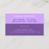 Lila Tierarzt Visitenkarte (Rückseite)