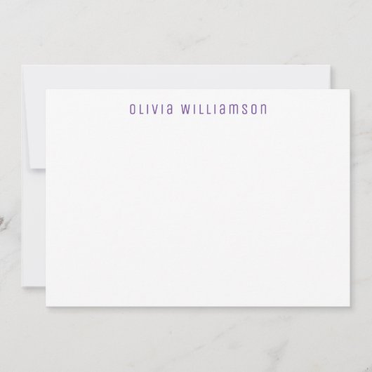 Lila Tierdruckmuster Mitteilungskarte (Vorderseite)