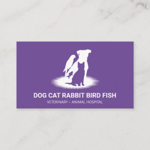 Lila Tierhandlung Boutique Katze Hund Vogel Kaninc Visitenkarte