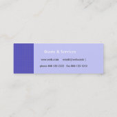 Lila Tierpfade MindestLila Muster Mini Visitenkarte (Rückseite)