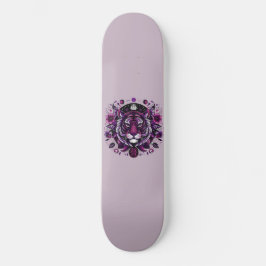 Lila Tiger-Blumenkreislauf Skateboard