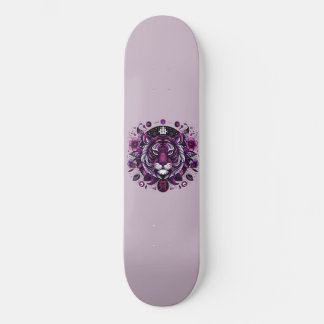 Lila Tiger-Blumenkreislauf Skateboard