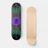 Lila Tiger-DracheSkateboard Skateboard (Vorderseite)