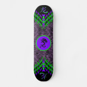Lila Tiger-DracheSkateboard Skateboard (Vorderseite)