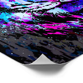 Lila Tiger Head Portrait - Tiger Poster drucken (Ecke)