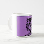 LILA TIGER KAFFEETASSE (Vorderseite Links)