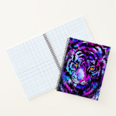 Lila Tiger-Notebook - Tiger-Artwork - Wildlife Notizblock (Innenseite)