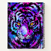 Lila Tiger-Notebook - Tiger-Artwork - Wildlife Notizblock (Rückseite)