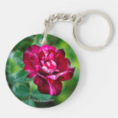 Lila Tiger-Rose Schlüsselanhänger (Rückseite)