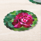 Lila Tiger-Rose Untersetzer (angewinkelt)