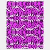 Lila-Tiger-Skin-Muster-Design Fleecedecke (Vorderseite)