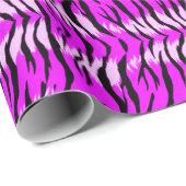 Lila-Tiger-Skin-Muster-Design  Geschenkpapier (Rolleneckpunkt)