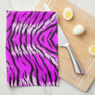Lila-Tiger-Skin-Muster-Design  Geschirrtuch