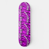 Lila-Tiger-Skin-Muster-Design  Skateboard (Vorderseite)