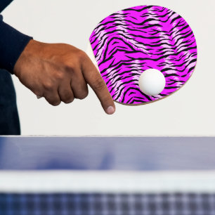 Lila-Tiger-Skin-Muster-Design  Tischtennis Schläger