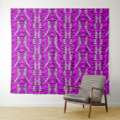 Lila-Tiger-Skin-Muster-Design  Wandteppich (Beispiel (Horizontal))