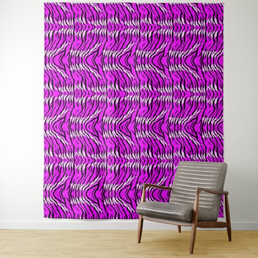 Lila-Tiger-Skin-Muster-Design  Wandteppich (Beispiel)