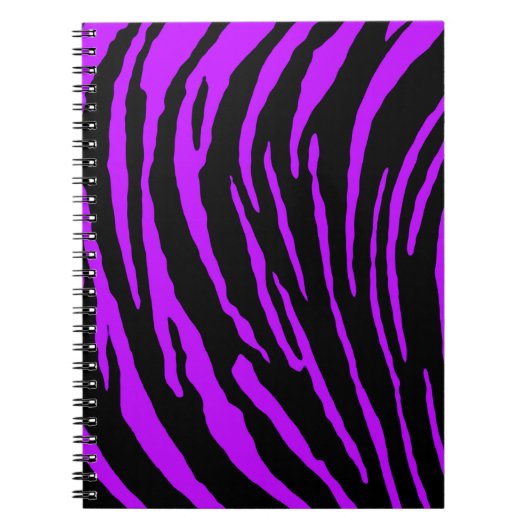 Lila Tiger Streifen Notizblock (Vorderseite)