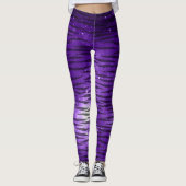 Lila Tigerentwurfs-Muster-Leggings Leggings (Vorderseite)