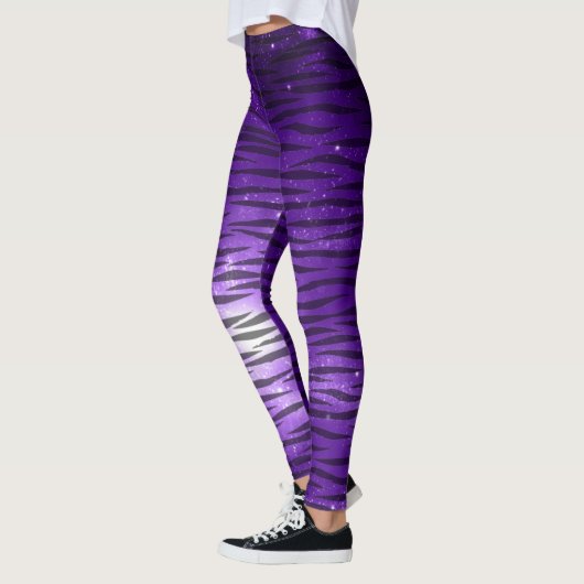Lila Tigerentwurfs-Muster-Leggings Leggings (Links)