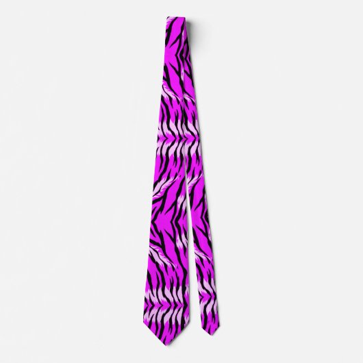 Lila Tigerhaut-Musterdesign Krawatte (Vorderseite)