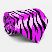 Lila Tigerhaut-Musterdesign Krawatte (Gerollt)
