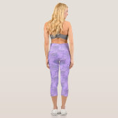 Lila Tigermuster Capri Leggings (Rückseite)