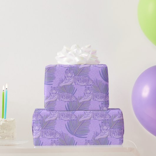 Lila Tigermuster Geschenkpapier (Partygeschenke)